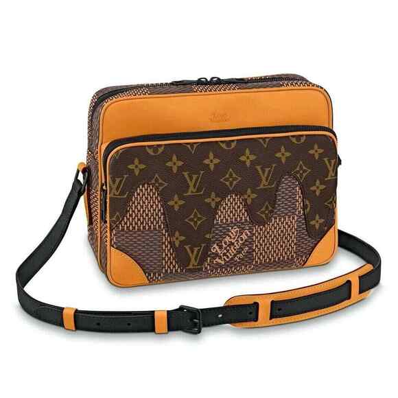 Louis Vuitton Nigo Nil Messenger Brown Giant Wave Monogram Damier Ebene Drip Bag - Picture 1 of 12
